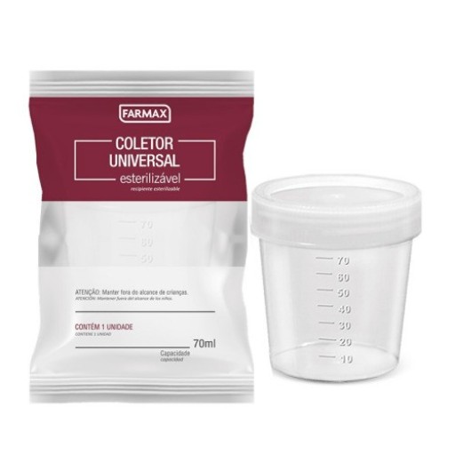 Coletor Universal Esterilizável Farmax 70ml