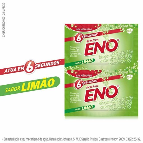 Sal de Fruta Eno Limão 5g 2 Sachês