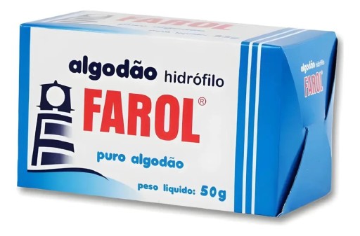 Algodão Hidrófilo Rolo 50g Farol