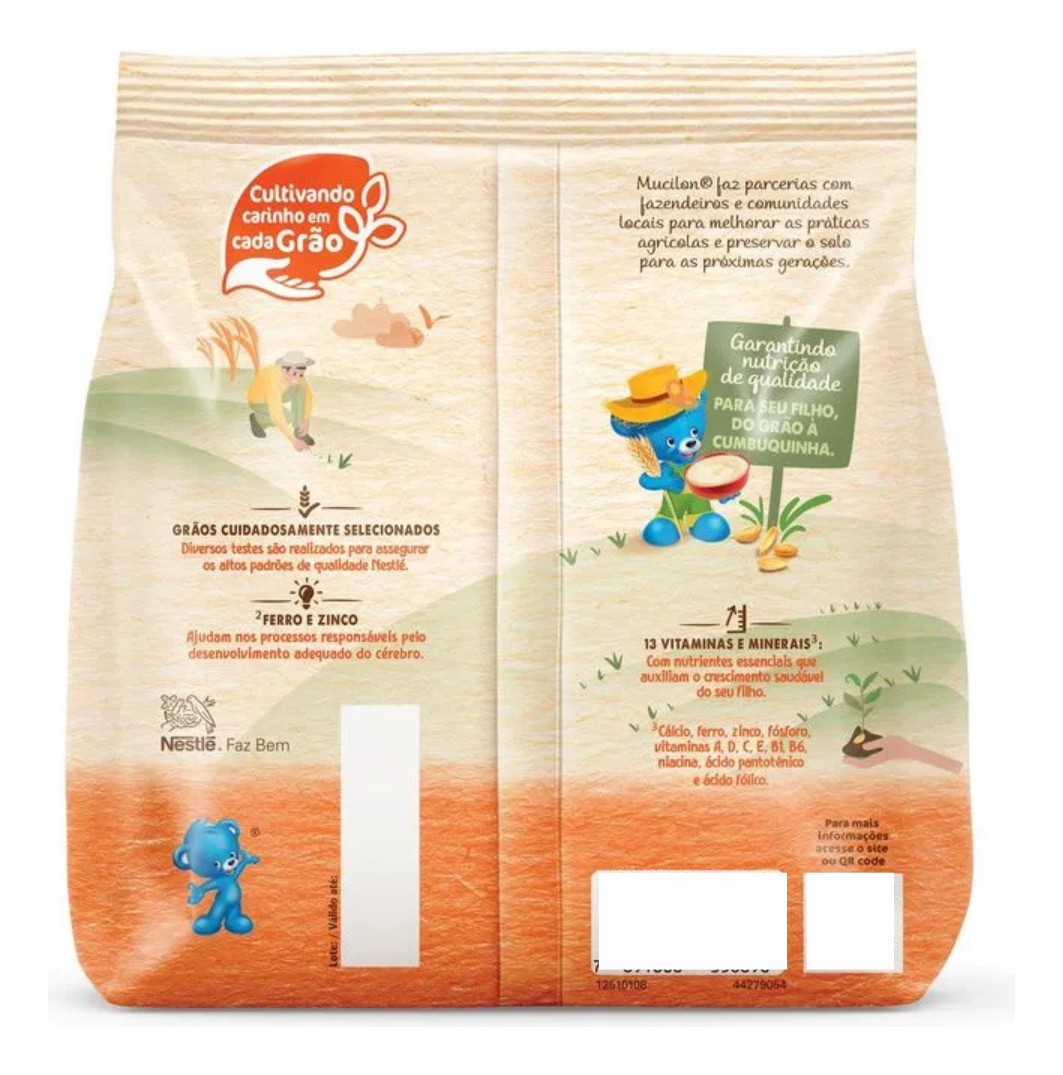 Cereais Infantil Mucilon Arroz & Aveia Integral Pacote 360g Nestlé