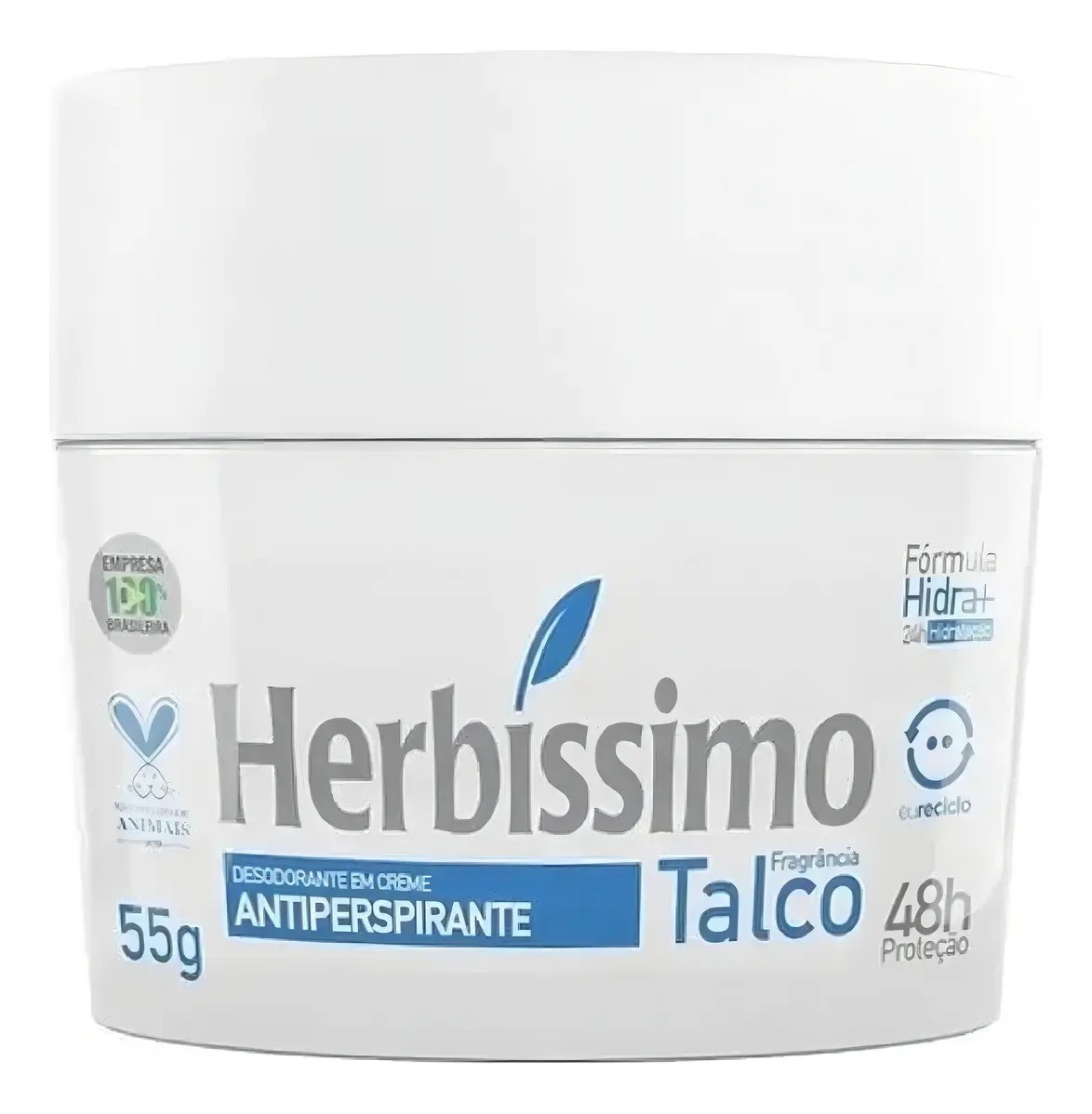 Desodorante Em Creme Talco 55g - Herbíssimo