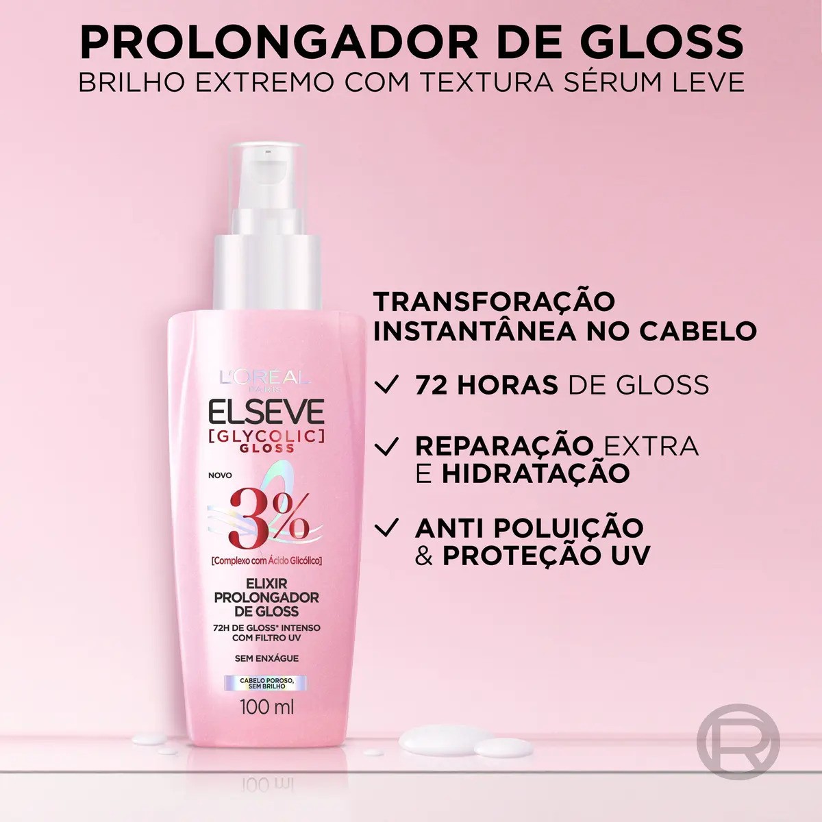 L'Oréal Paris Elseve Sérum Capilar Glycolic Gloss 100 ml