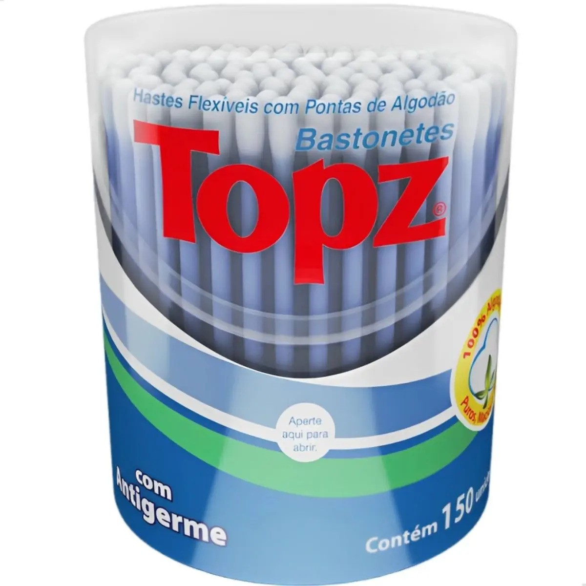 Hastes Flexíveis Topz Pote 150 Unidades