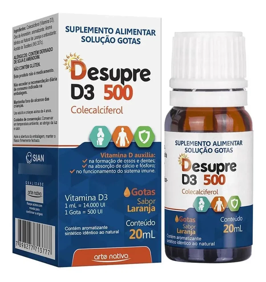 Desupre D3 500 Colecalciferol Arte Nativa - 20 mL