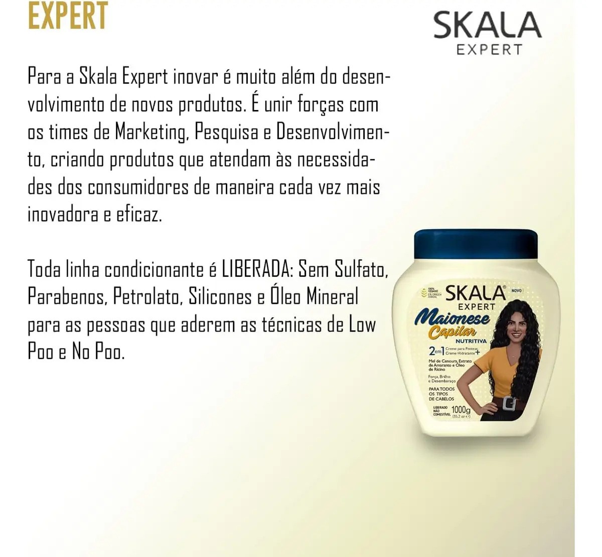 Skala Maionese Máscara Vegana Nutritiva para Cabelos 1kg