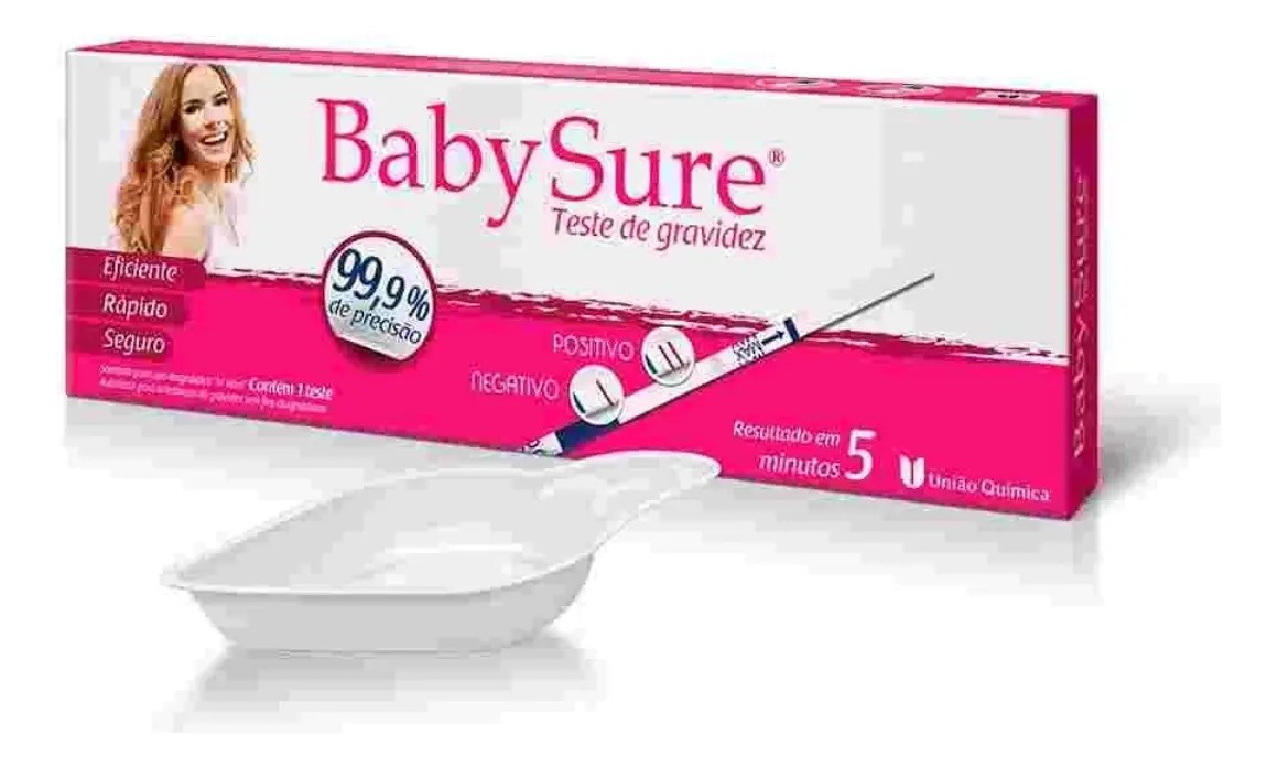 Teste de Gravidez Baby Sure - Uma Tira - 5 Minutos