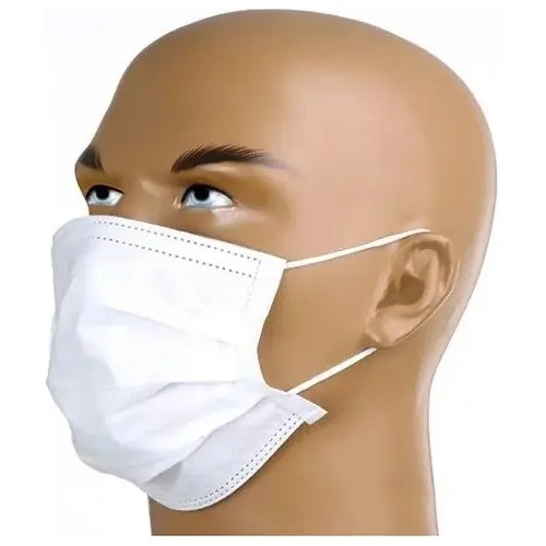Máscara Tripla Descarpack com Elástico e Clipe - 50 Unidades Cor Branco