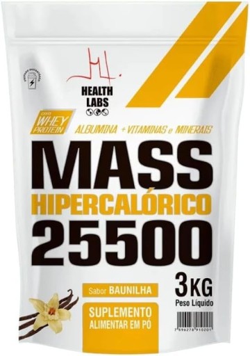 Hipercalórico Mass 25500 Health Labs Baunilha 3kg