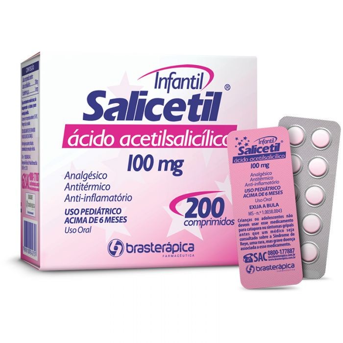 Salicetil 100 mg Comprimidos 200 Unidades Brasterápica