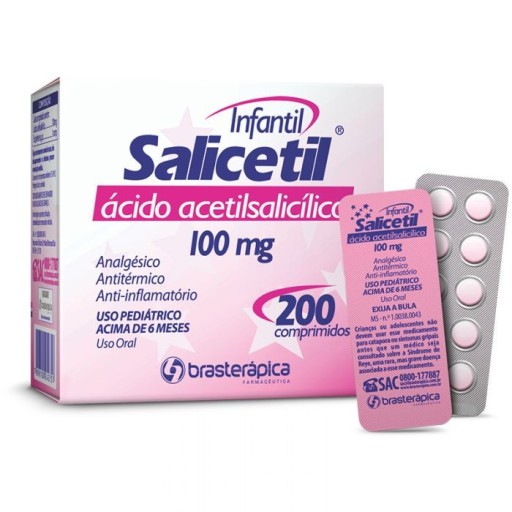 Salicetil 100 mg Comprimidos 200 Unidades Brasterápica