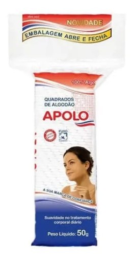 Algodão Apolo Quadrados Zip Lock 50g