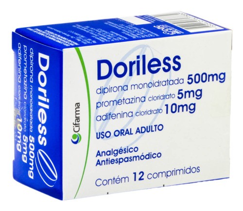 Doroless 500mg + 10mg + 5mg 12 Comprimidos Cifarma