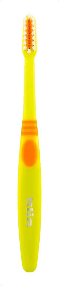 Escova de Dente Baby com Cerdas Extra Macias Pequena Klin Cor Amarelo