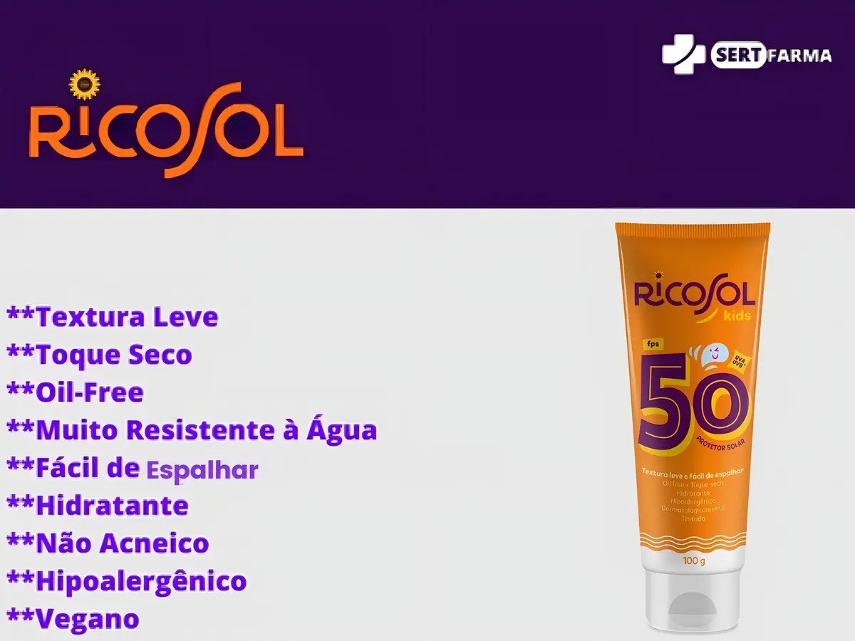Protetor Solar Kids Protetor Infantil Ricosol Fps 50 100g