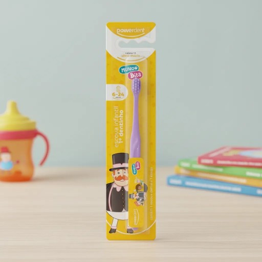 Escova Infantil Primeiro Dentinho Ultra Macia Especial Cor Roxa