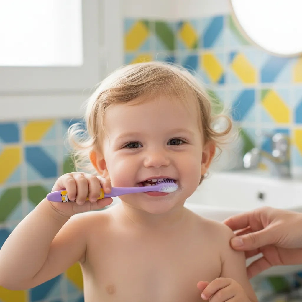 Escova Infantil Primeiro Dentinho Ultra Macia Especial Cor Roxa