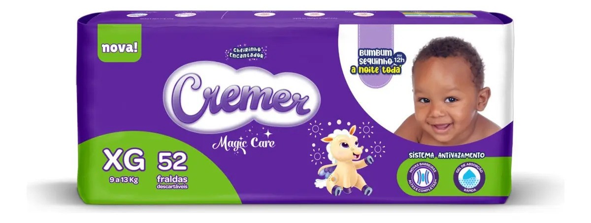 Fralda Cremer Hiper Magic Care XG 52 Unidades