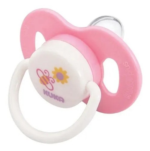 Chupeta Kuka Decorada Tamanho 2 Rosa Com Alça