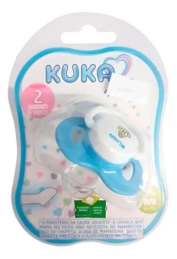 Chupeta Plus Kuka Bico em Silicone Tamanho 2 Estampada Azul