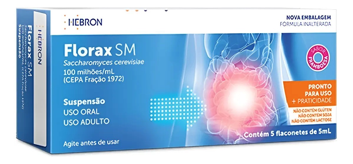 Florax Sm Adulto Framboesa 100mi Susp. Oral 5 Flaconetes 5ml