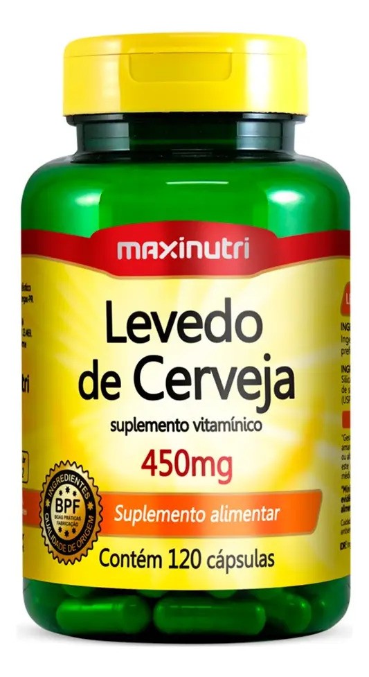 Levedo de Cerveja 450mg 120 Cápsulas