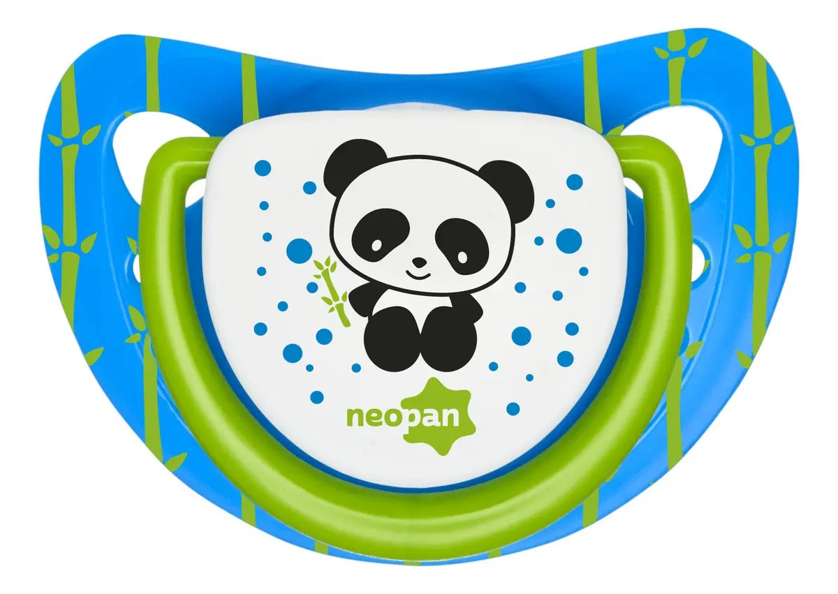 Chupeta Panda Tam. 1 Neopan Cor Azul Período de idade 0-6 Meses