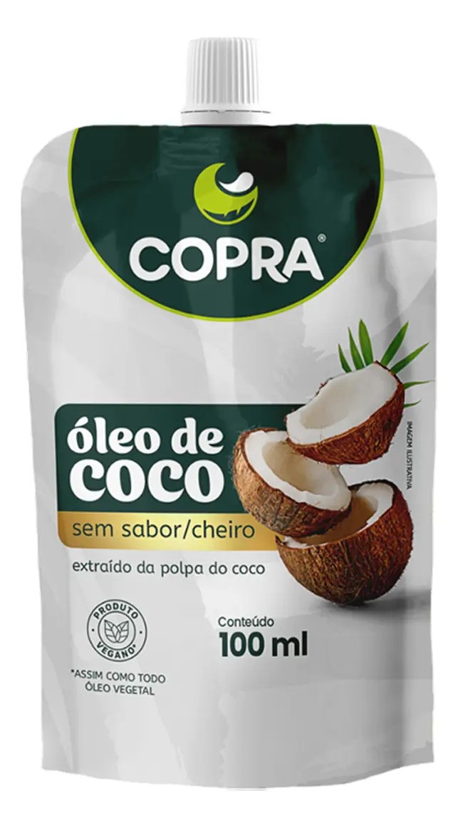 Óleo de Coco Copra 100 ml Sem Sabor Sem Cheiro