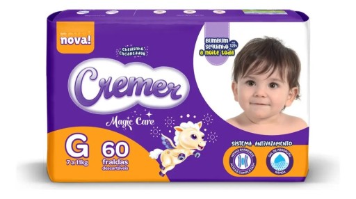 Fralda Descartável Cremer Magic Care 60 unidades G