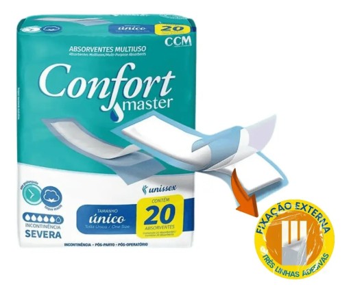 Absorvente Geriátrico Confort Master Multiuso com 20 Unidades