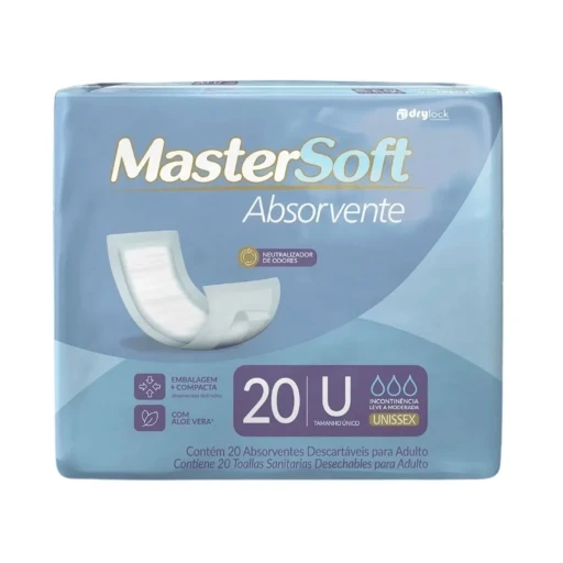 Absorvente Geriátrico e Pós Parto DryMasterSoft com 20 Unidades Tamanho Único