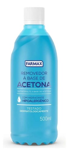 Acetona Removedor de Esmalte Hidratante Farmax 500ml