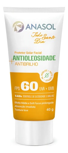 Anasol Prot. Solar Facial Tsd- Antibrilho FPS 60 - 40 g