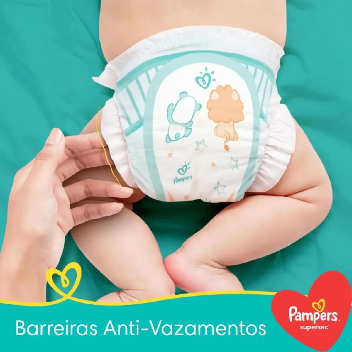 Fralda Infantil Pampers Supersec Mega 9 A 13 kg G 34 Unidades