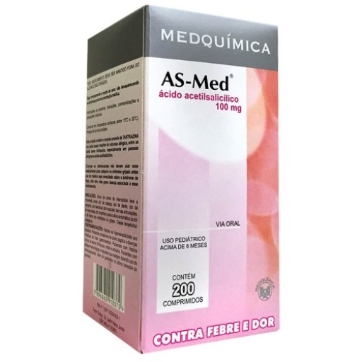 As-Med Infantil 100mg 20 Comprimidos Medquímica