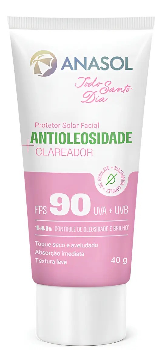 Anasol Prot. Solar Facial Antioleosidade Clareador FPS 90 Todo Santo Dia