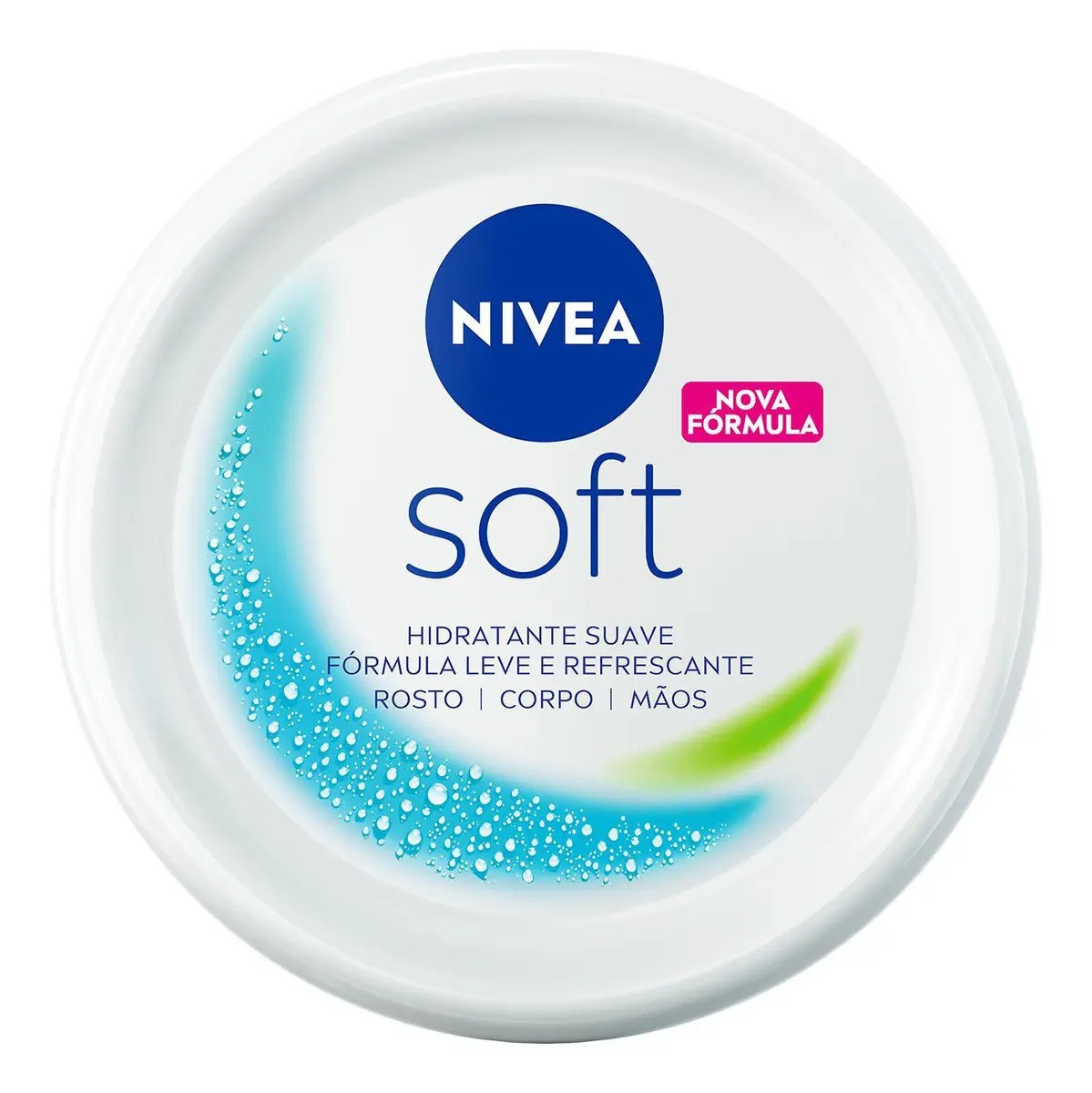 Nivea Creme Hidratante Soft 48g, Hidratação Suave 48h, Fórmula Leve e Refrescante, Rápida Absorção, Corporal e Facial