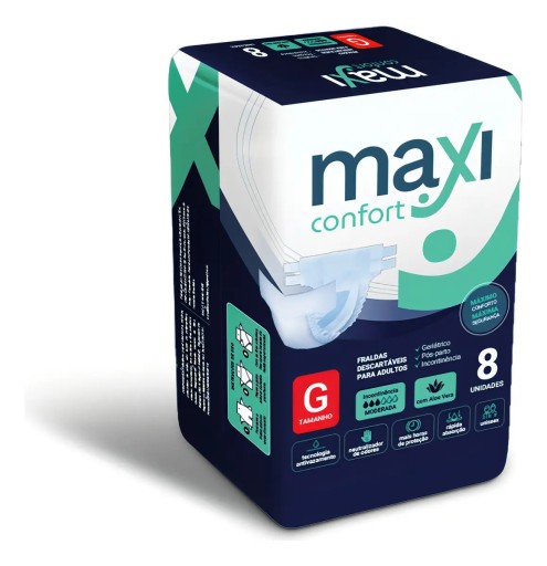 Fralda Geriátrica Maxi Confort P/M/G/EG Tamanho Grande