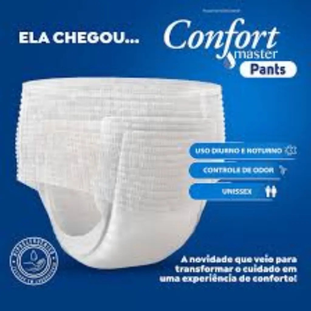 Fralda Geriátrica Adulto Confort Master Pants P/M - 32 Unidades