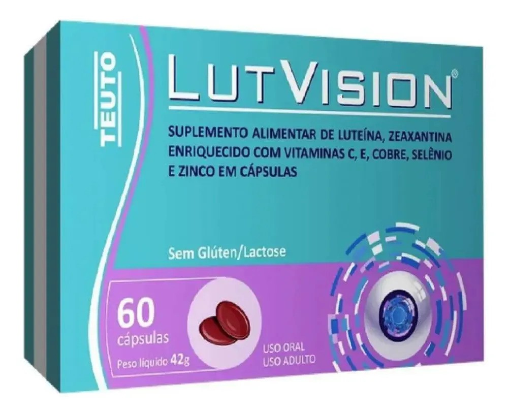 Suplemento Multivitamínico Teuto LutVision 60 Cápsulas Sem Glúten