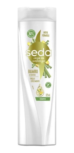 Shampoo Antiquebra Recarga Natural Bambu Biotina 325ml Seda