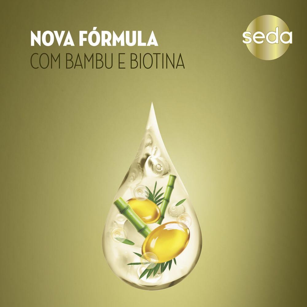 Shampoo Antiquebra Recarga Natural Bambu Biotina 325ml Seda