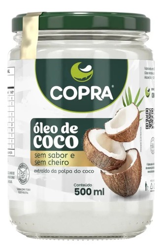 Óleo de Coco Copra 500ml Sem Sabor Sem Cheiro
