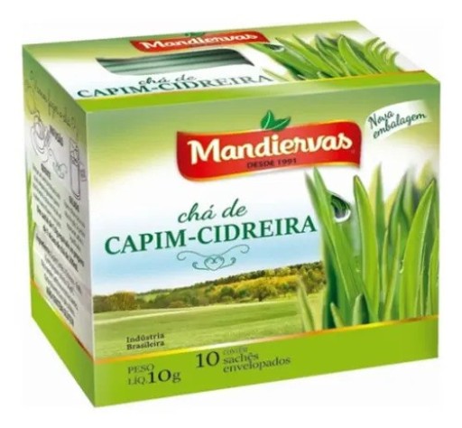 SEO - Chá Capim Cidreira Infusão Mandiervas Caixa 10 Sachês