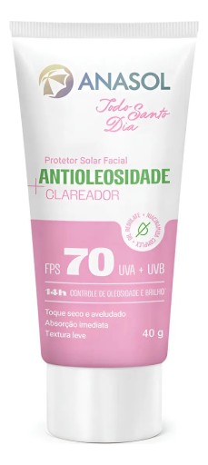 Anasol Prot. Solar Facial Antioleosidade Clareador FPS 70