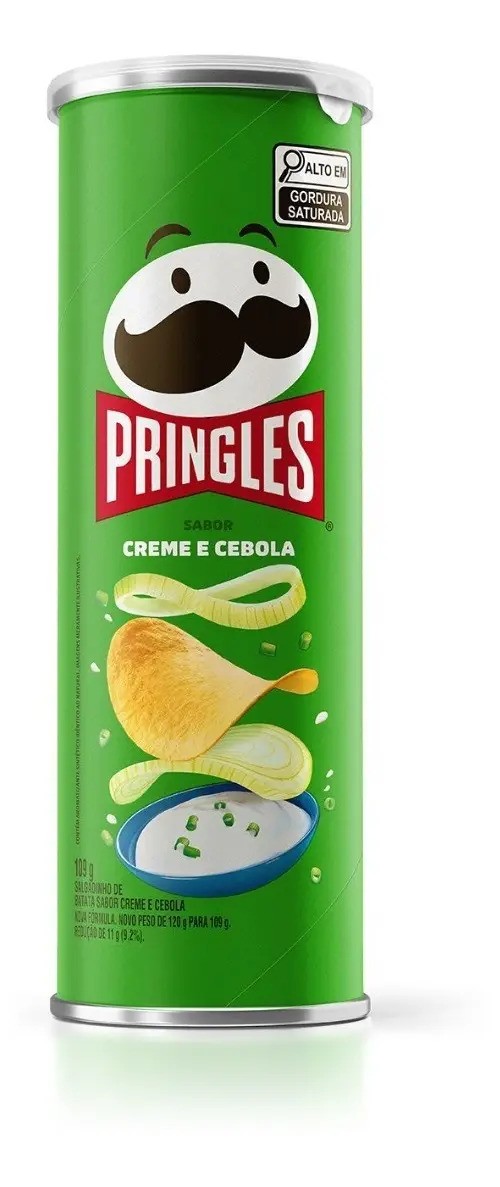 Salgadinho de Batata Creme e Cebola Tubo 109 g Pringles