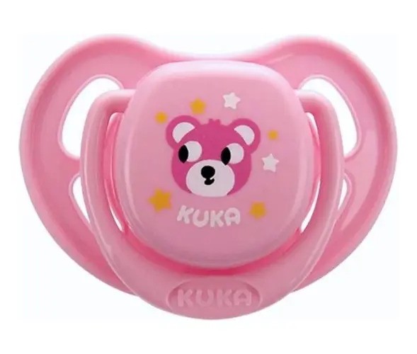 Chupeta Kuka Rosa Ursinha Bico Redondo 6m+
