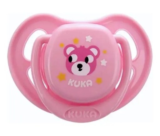 Chupeta Kuka Rosa Ursinha Bico Redondo 6m+