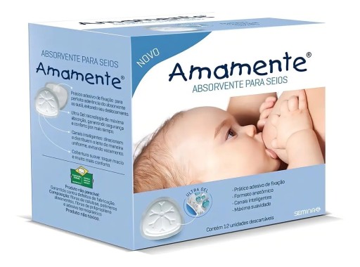 Absorvente de Seios Premium Suave Anatômico e Antivazamento