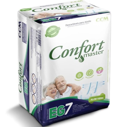 Fralda Geriátrica Confort Master Eg Com 7 Unidades