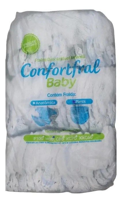 Fraldas Calça Descartáveis Confortfral Baby - Segunda Linha Gênero Sem Gênero Tamanho Grande (g)